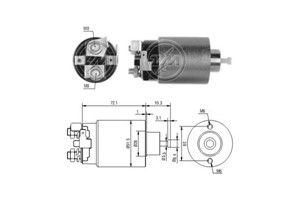 Magnetswitch, startmotor, HYUNDAI,MAZDA,MITSUBISHI, 23343-M8210, M1T74181, M371X64271, M371X64273, M371X64471, M371X74471, MD611591, N32