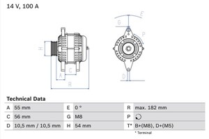 Generator, OPEL,VAUXHALL, 55556070, 6204073, 6204098, 6204138, 6204214, 6204238, 90 561 971, 90561971, 9117851, 9195 753, 9195753, 92014