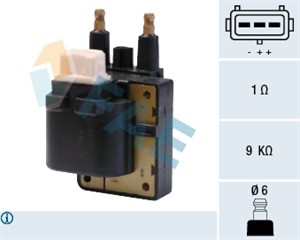 Tändspole, Cylinder 2, Cylinder 3, RENAULT,VOLVO, 4095856, 4878467, 6866417, 70863021, 70863021-5, 77 00 863 021, 77 01 041 608, 8C165A2