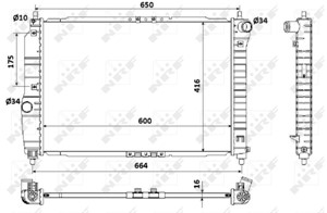 Kylare, motorkylning, CHEVROLET AVEO / KALOS Halvkombi, AVEO / KALOS Sedan, DAEWOO KALOS, KALOS Sedan, 96443477, 96444386, 96536525, 965