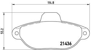 Bromsbeläggsats, Framaxel, FIAT,LANCIA, 46565733, 5892737, 5892786, 71737179, 71738134, 71769056, 71770984, 71770985, 77362185, 77362245