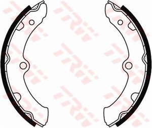 Bromsbackar, sats, Bakaxel, Framaxel, TOYOTA DYNA 150 Flak/chassi, DYNA 200 Flak/chassi, DYNA Flak/chassi, 04494-36090, 04494-36150, 044