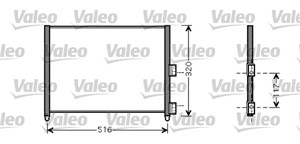 Kondensor, klimatanläggning, FIAT IDEA, PUNTO, LANCIA MUSA, 51708909, 51733013