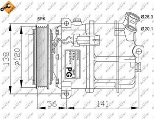 Kompressor, klimatanläggning, CADILLAC,OPEL,SAAB,VAUXHALL, 09132925, 12758381, 12759394, 13193157, 1854113, 24411280, 6854025, 6854075,