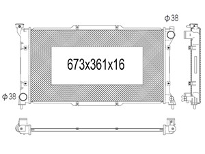 Kylare, motorkylning, SUBARU LEGACY II, 45199AC040, 45199-AC040, 45199AC041, 45199-AC041