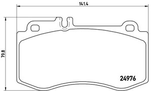 Bromsbeläggsats, Framaxel, MERCEDES-BENZ CLS [C218], CLS Shooting Brake [X218], E-KLASS [W212], E-KLASS T-Model [S212], 0054207720, 0054