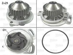 Vattenpump, AUDI 100 C3 Avant, 100 C3 Sedan, 200 C3 Avant, 200 C3 Sedan, 80 B3 Sedan, 90 B3, CABRIOLET B3, COUPE B2, COUPE B3, QUATTRO,