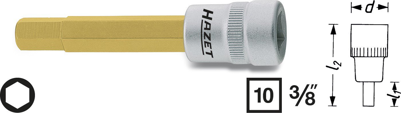 Hylsa 3/8" Insex 4mm