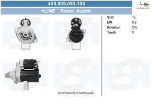 Startmotor, ROVER MINI Cabriolet, MINI Halvkombi, 004091, ADU9703, ADU9800, GEU4527, GXE4527