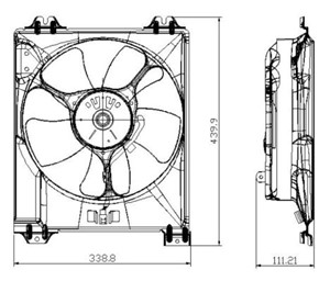 Fläkt, kylare, FIAT SEDICI, SUZUKI SX4, 270 050 01 11 S1, 270 050 01 11, 270 052 10 00 S1, 270 052 10 00, 270 052 14 00 S1, 270 052 14 0