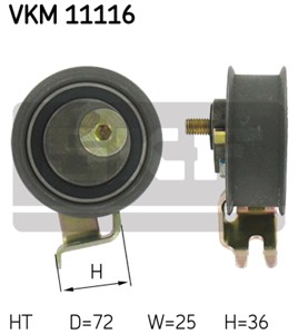 Spännrulle, kamrem, AUDI,SEAT,SKODA,VW, 06B 109 243 A, 06B 109 243 D, 06B 109 243 F