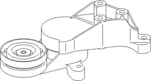 Remsträckare, flerspårsrem, AUDI,SEAT,SKODA,VW, 038 903 315A, 038 903 315E, 038 903 315K