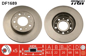 Bromsskiva, Framaxel, VOLVO 740, 740 Kombi, 760, 13599063