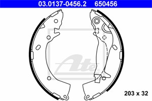 Bromsbackar, sats, Bakaxel, HYUNDAI GETZ, 58305-1CA10