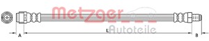 Bromsslang, Höger fram, Vänster fram, MERCEDES-BENZ R-KLASS [W251, V251], 251 420 03 48, 251 420 05 48, 2514200348, 2514200548, A 251 42