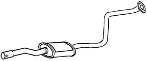 Mittenljuddämpare, Mitt, MAZDA DEMIO, (B33L-20-55XB), (B33M-20-55XB)