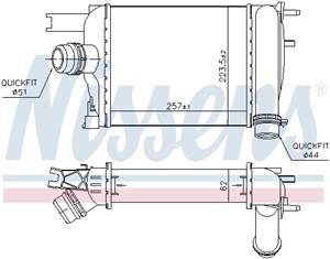 Intercooler, Höger, Vänster, DACIA,RENAULT, 14461B680C, 144965154R, 144966051R, 144967634R