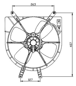 Fläkt, kylare, HONDA, 19005P08003, 19015P08003, 19020P08003, 19030P08013, 19030PEJ003, 46417006*, 46475793*, 46774415*, 51 23 9 802 054,