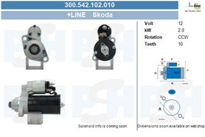 Startmotor, SEAT CORDOBA, IBIZA III, SKODA FABIA I, FABIA Combi I, FABIA Praktik I, FABIA Sedan I, VW FOX Halvkombi, POLO, POLO Sedan IV