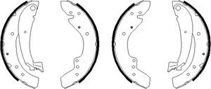 Bromsbackar, sats, Bak, CITROËN,FIAT,PEUGEOT, 4241 H4