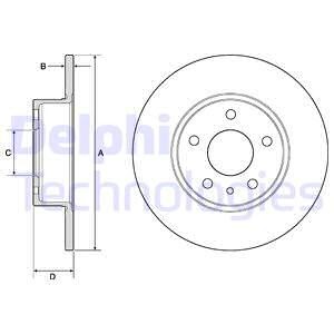 Bromsskiva, Bakaxel, ALFA ROMEO,FIAT,LANCIA, 16406.26100.0, 16406.26100.01, 16406261000, 16420.26100.01, 164202610001, 60569164, 6060216