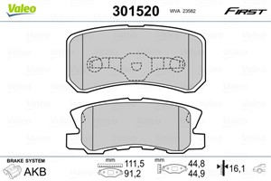 Bromsbeläggsats, Bakaxel, Framaxel, CHRYSLER,CITROËN,DODGE,JEEP,LANCIA,MITSUBISHI,PEUGEOT, 425390, 4253-90, 425391, 4253-91, 425448, 425