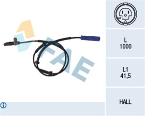 ABS-givare, Sensor, hjulvarvtal, Bakaxel, båda sidor, BMW 5 Touring [E39], 34 52 0 025 720, 34 52 1 165 536, 34 52 6 756 377, ALS-1788
