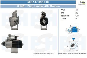 Startmotor, ALFA ROMEO 145, 146, FIAT TEMPRA, TEMPRA S.W., LANCIA DEDRA, DEDRA SW, 60812586, 7716196, 7716769, 7716771, SM2618