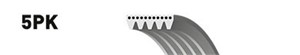 Flerspårsrem, ALFA ROMEO,DAIHATSU,MAZDA,RENAULT,TOYOTA, 195510510304, 60513448, 7700864019, 7701035652, 83DB10C318AA, 98452287, 99365-00