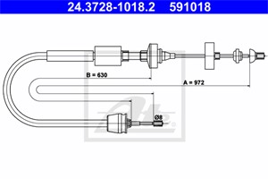 Vajer, koppling, RENAULT, 77 00 429 330, 77 00 843 206
