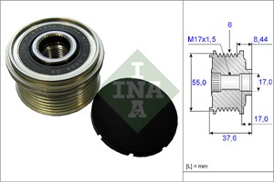 Frihjulskoppling, generator, CITROËN,MAZDA,MITSUBISHI,NISSAN,PEUGEOT,SUBARU, 1800A053, 1800A121, 1800A155, 1800A288, 1800A388, 1800A452,