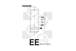 Avgasventil, DAEWOO,MERCEDES-BENZ,SSANGYONG, 1110501227, 1110501427, 6110500127