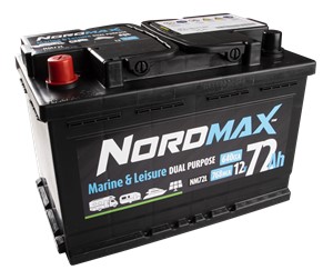 Nordmax Fritids 12V 72Ah 640A, Universal
