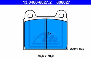 Bromsbeläggsats, Fram, ALFA ROMEO,FORD,MERCEDES-BENZ,OPEL,VW, 000 420 66 20, 000 420 67 20, 000 586 06 42, 000 586 29 42, 000 586 37 42,