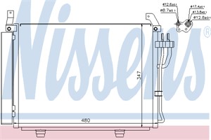 Kondensor, klimatanläggning, HYUNDAI i10 I, 97606-0X000, 97606-0X010