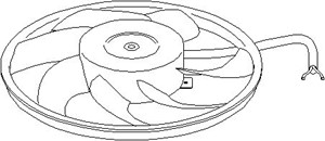 Fläkt, kylare, OPEL,VAUXHALL, 13 41 297, 13 41 348, 24431830, 90570745