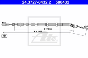 Vajer, parkeringsbroms, Vänster bak, MERCEDES-BENZ M-KLASS [W163], 163 420 07 85, A 163 420 07 85