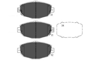 Bromsbeläggsats, Framaxel, LEXUS GS, 0446524020, 0446524021, 0446530120, 0449124041, 0449124070, 0449130280, 0449130281, 446530110, AY04