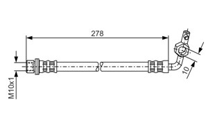 Bromsslang, Bakaxel höger, TOYOTA RAV 4 I, RAV 4 II, RAV 4 Cabrio I, 90947 02980, 90947 02D02