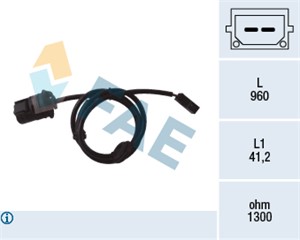 ABS-givare, Sensor, hjulvarvtal, Bakaxel, Bakaxel höger, AUDI A6 C4, A6 C4 Avant, A6 C5, A6 C5 Avant, 4B0 927 807, ALS-1287