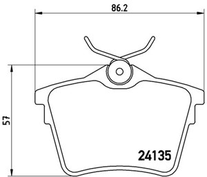 Bromsbeläggsats, Bakaxel, CITROËN C5 III, C5 Break III, PEUGEOT 407, 407 Coupé, 407 SW, 607, 1617264780, 425279, 425326, 425404, 425421,