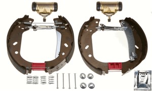 Bromsbackar, sats, Bakaxel, CITROËN,FIAT,LANCIA,PEUGEOT, 4241 3G, 4241 3X, 4241 5Z, 4241 6J, 4241 6K, 4241 8F, 4242 32