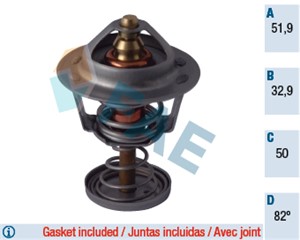 Termostat, kylvätska, CITROËN C1, C1 II, PEUGEOT 107, 108, SUBARU JUSTY IV, TOYOTA AYGO, AYGO Skåp/halvkombi, YARIS, 1338-E8, 1612425380