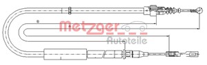 Vajer, parkeringsbroms, Bak, Vänster, AUDI A2, 8Z0 609 721D