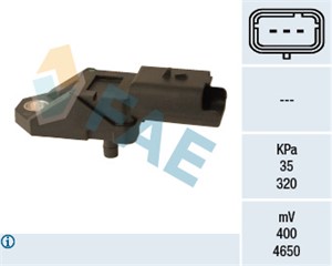 Sensor, insugstryck, Insugsgrenrör, CITROËN,FIAT,FORD,LANCIA,PEUGEOT, 1703244, 1920 LH, 1920.LH, 7700798192, 7749062, 96.519.312.80, 965
