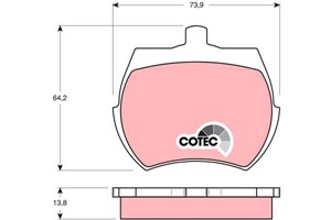 Bromsbeläggsats, Framaxel, AUSTIN,MG,ROVER,TRIUMPH,VAUXHALL, 53721111, 577 201 112, 6557206113, 91014519, CDU3030EVA, GBP 281AF, GBP 903