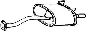 Mittenljuddämpare, Mitt, HONDA CIVIC Hatchback V, CIVIC Sedan V, 18307-SR3A21