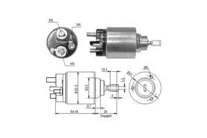 Magnetswitch, startmotor