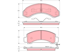 Bromsbeläggsats, Framaxel, FORD USA EXPLORER, RANGER, 3352413, 3886184, F09Z2001A