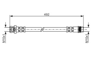 Bromsslang, Bakaxel, Inre, Bakaxel höger, Höger, OPEL,RENAULT,VAUXHALL, 4415699, 77 01 057 740, 93182623